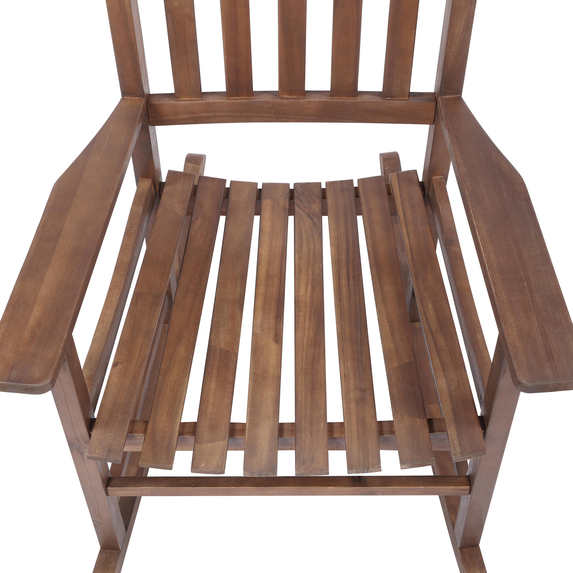 Outdoor Rocking Chair Patio Rocker Brown Brown Acacia Wood