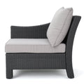 Antibes V Shape Sofa Set Grey R Arm Grey Fabric