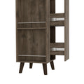 Cincinatti Corner Bar Cabinet, Cup Rack, Two External Shelves, One Drawer, Four Legs Dark Brown Brown Particle Board Particle Board