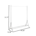 Garment Rack Freestanding Hanger Multi Functional Single Pole Bedroom Clothing Rack Bedroom, White White Bedroom Metal