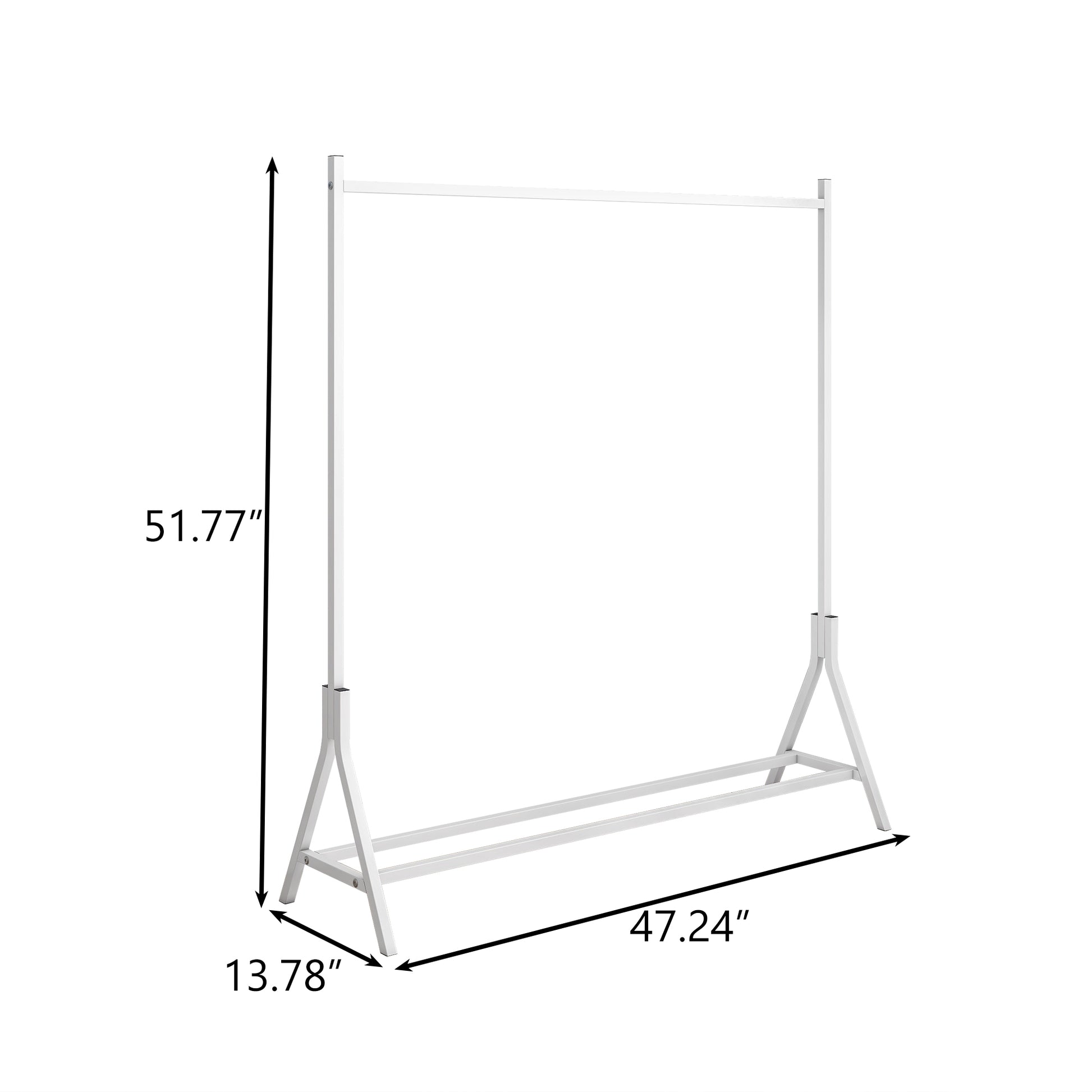 Garment Rack Freestanding Hanger Multi Functional Single Pole Bedroom Clothing Rack Bedroom, White White Bedroom Metal