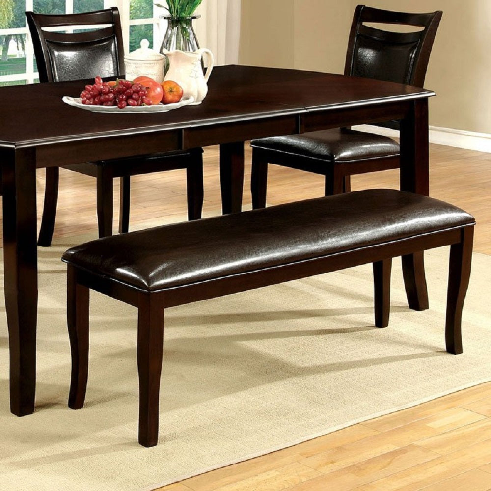 Transitional Dining Room 1Pc Bench Only Dark Cherry Espresso Paddedseat Solidwood Cherry Espresso Dining Room Contemporary,Modern Solid Wood