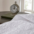 Reversible Bedspread Set White Twin White Cotton
