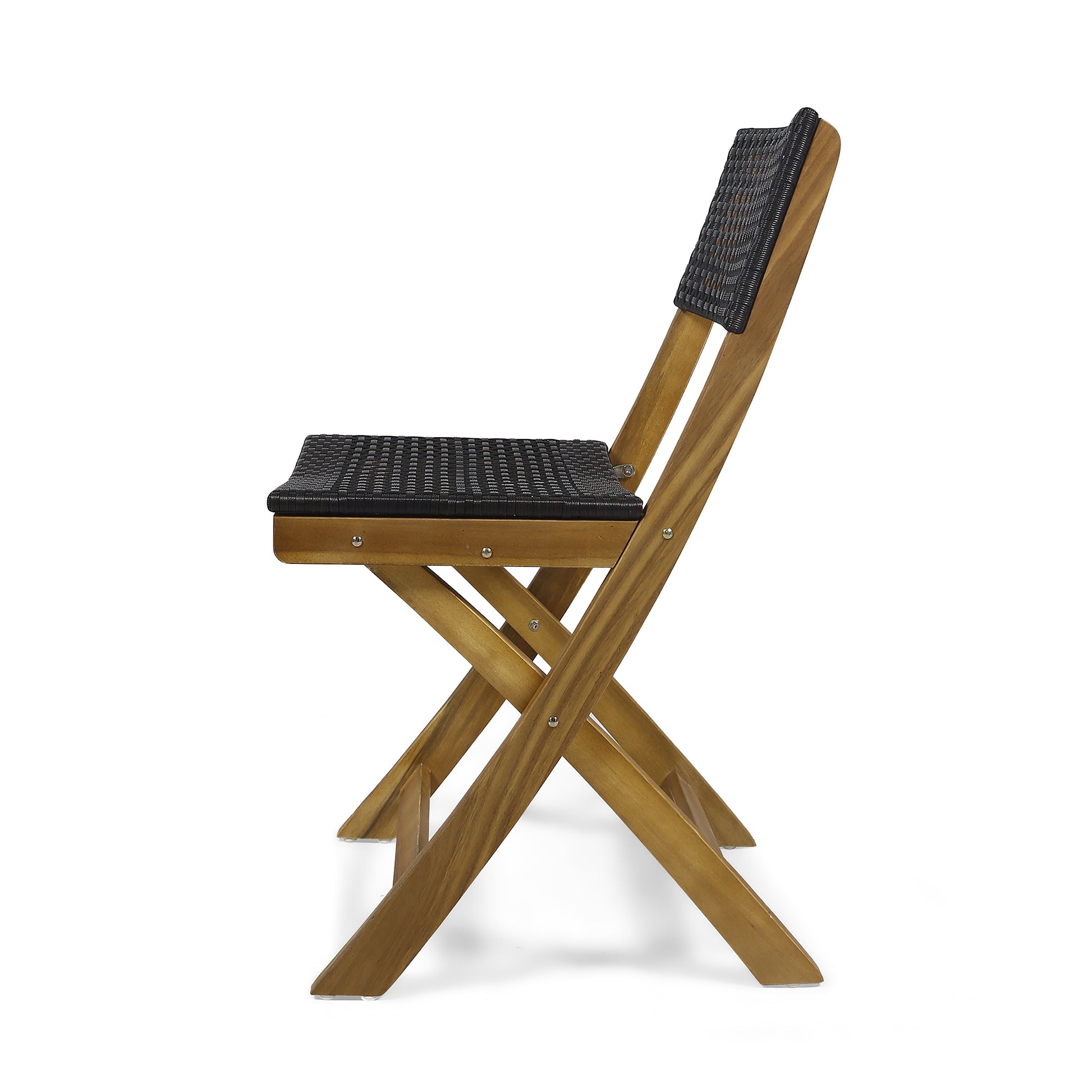 Hillside Bistro Set,2 Chairs 1 Table Brown Wood