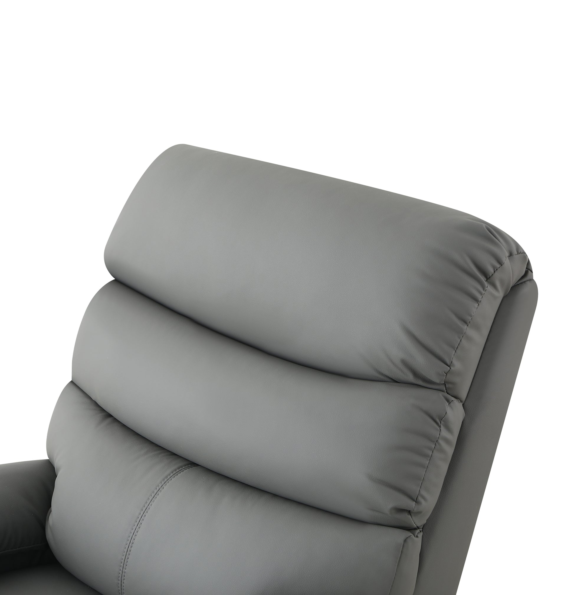 Rocking Recliner Chair,360 Degree Swivel Nursery Rocking Chair,Glider Chair,Modern Small Rocking Swivel Recliner Chair For Bedroom,Living Room Chair Home Theater Seat Dark Grey Gray Gray Faux Leather Manual Push Button Primary Living Space Soft Loose