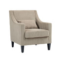 Coolmore Modern Accent Chair,Upholstered Armchair With Scooped Arms For Bedroom,Apartment,Studio,Office,Waiting Room Camel Corduroy Camel Primary Living Space Foam Corduroy