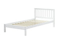 White Twin Bed Box Spring Not Required Twin White Wood White Wood