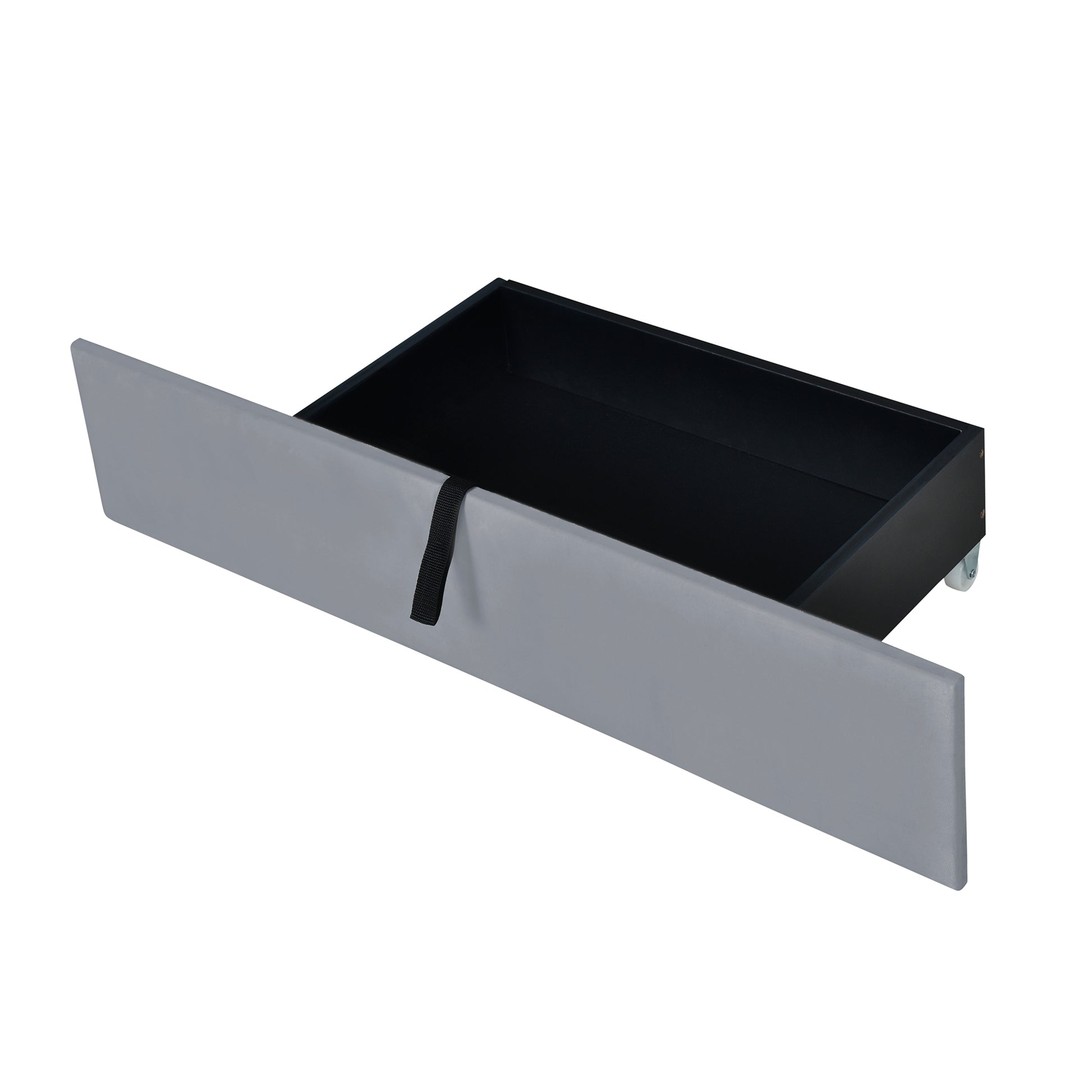 Queen Size Velvet Upholstered Platform Bed With 2 Drawers And 1 Twin Xl Trundle Gray Queen Gray Upholstered