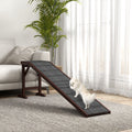 Pawhut Dog Ramp For Bed, Pet Ramp For Dogs With Non Slip Carpet And Top Platform, 74