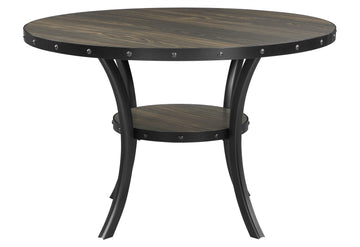 Marian Round Dining Table Walnut Metal