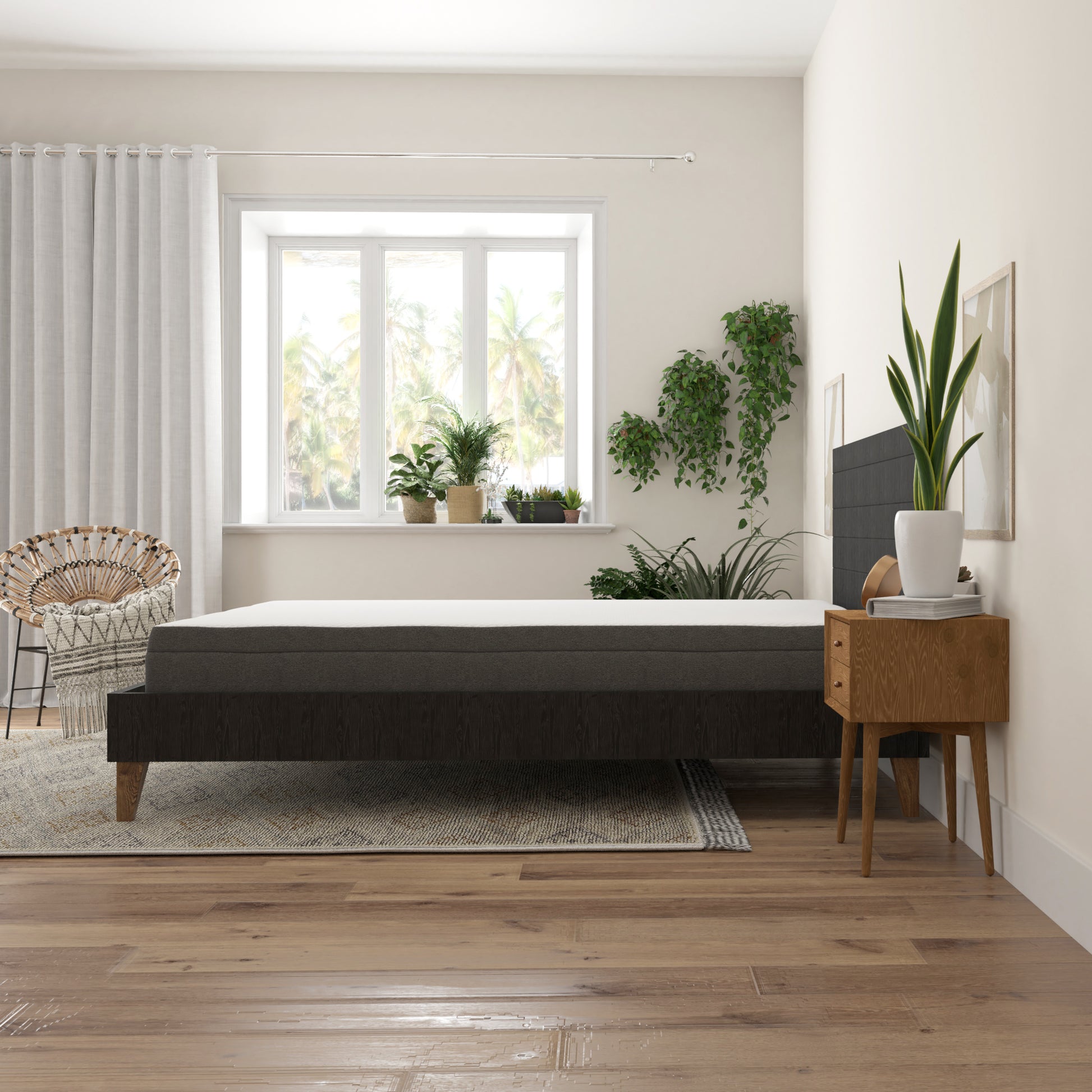 8" Daisy Firm Memory Foam Mattress With Edge Support And Air Grid Twin Long White Foam Twin Xl