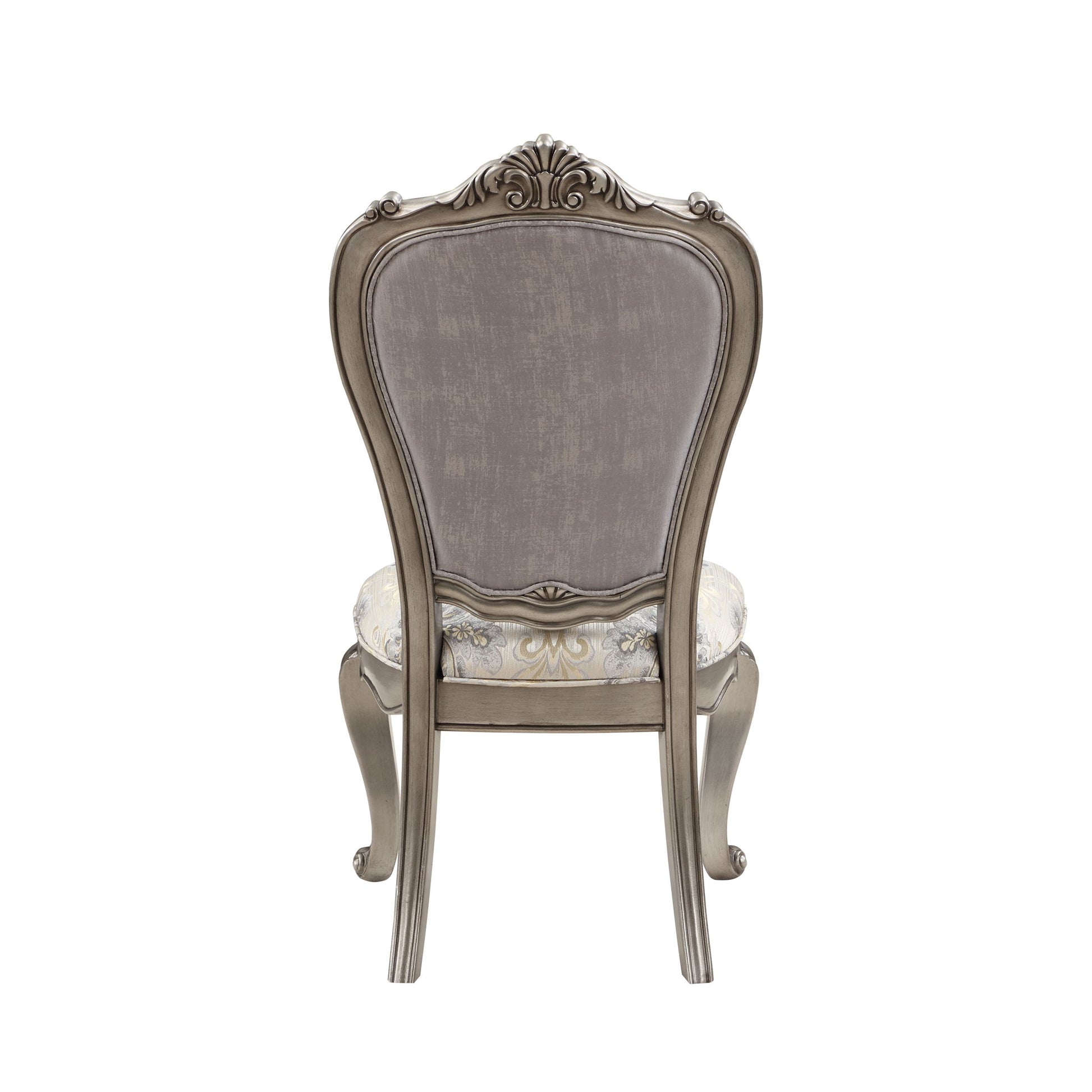Beige And Platinum Tufted Arm Chair Set Of 2 Solid Multi Dining Room Foam Tufted Back Set Of 2 Wood Fabric