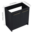 30 Inch Freestanding Bathroom Vanity Without Top Sink Bvb09230Bct Black Chestnut 2 Bathroom Freestanding Modern Plywood