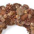 18.5'' Pine Cone Wreath Champagne Foam