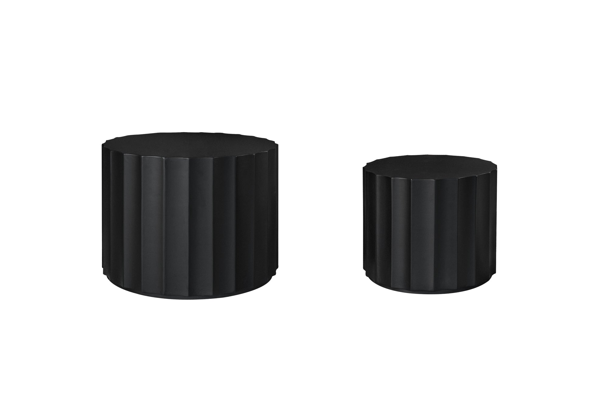 Coffee Table Set Of 2, Round Coffee Table ,Nesting Coffet Table,End Table,Circle Sidetable For Living Room ,Bedroom,Office Balcony Black Primary Living Space Artsy,Modern Coffee & End Tables Lacquered Mdf