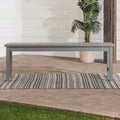 Modern Slat Top Solid Wood Patio Bench Dark Brown Dark Brown Acacia Wood