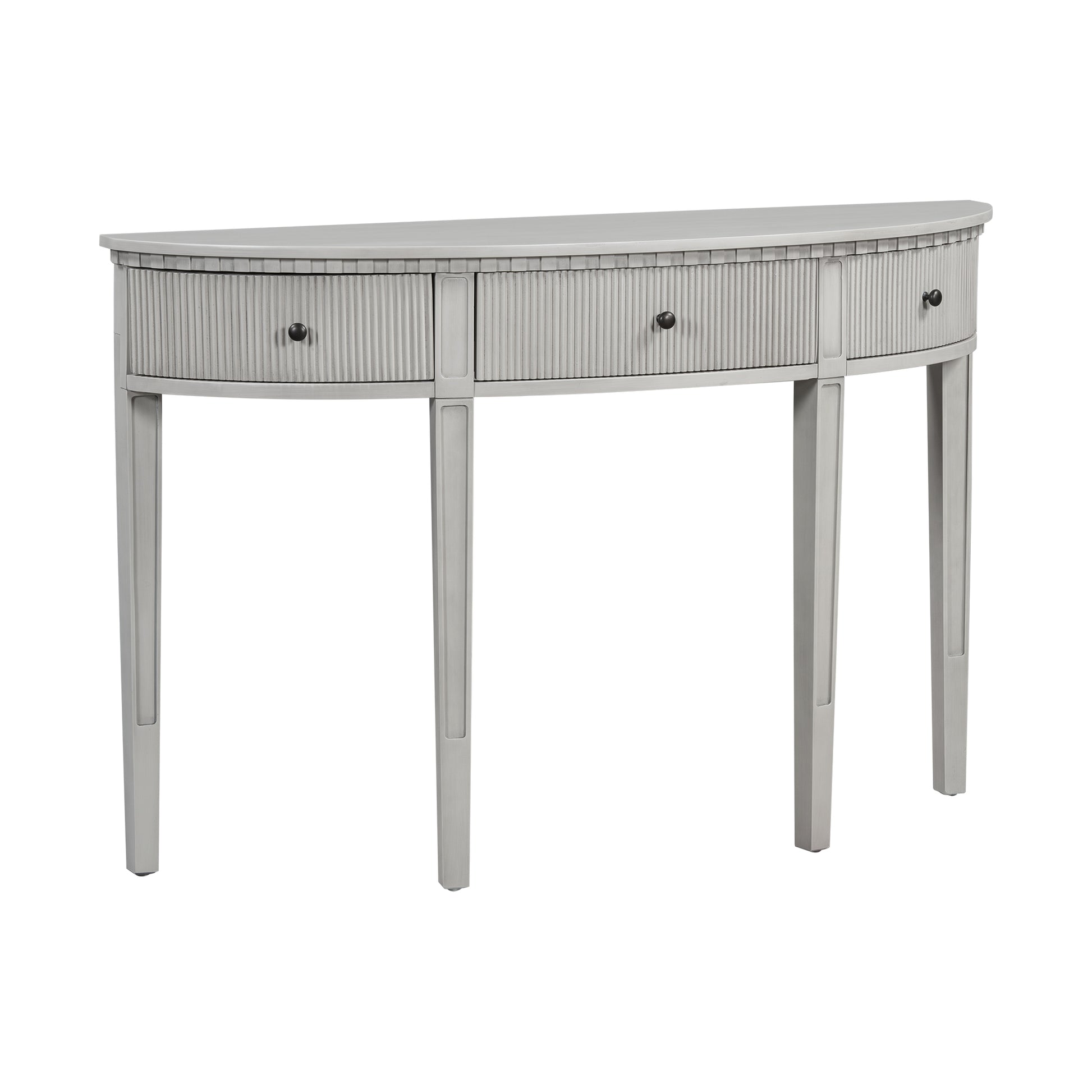Distinctive Features Of Pine Veneer Console Table With Vertical Stripe Drawer Fronts And Four Legs Antique White Primary Living Space Antique,Minimalist Drawers Mdf