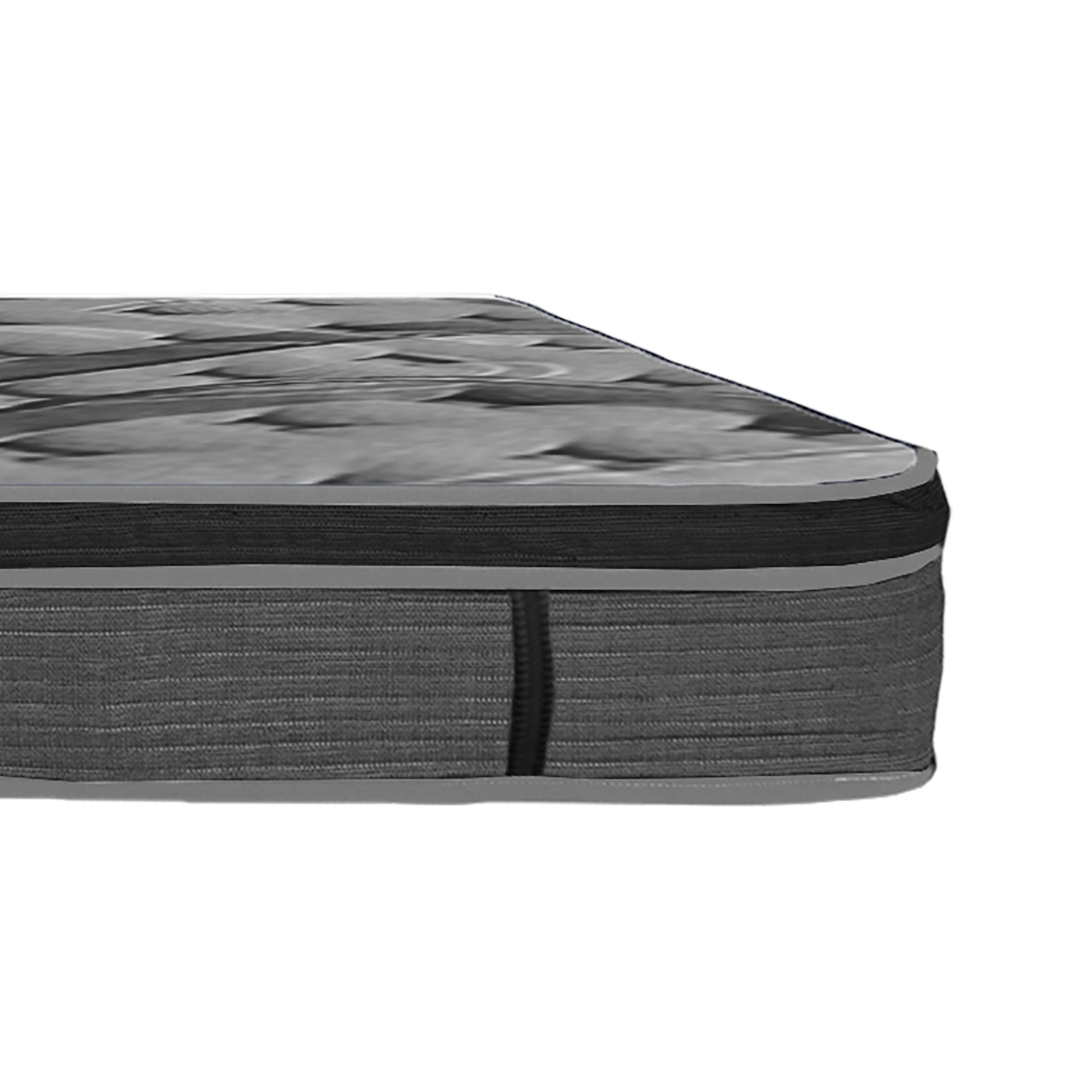 Luxurious 14In Euro Top Mattress, Queen Size Plush Memory Foam Mattress For Bed Frames, Dark Gray Dark Gray Bedroom Modern Memory Foam Polyester Queen