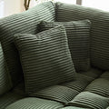 6 Seats,Oversized Sectional Sofa,L Shaped Corner Couch With Detachable Seat & Back Cushion, Corduroy Upholstery Convertible Sleeper Sofa&Couch For Living Room Green Fabric 6 Seat