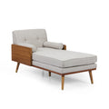 Chaise Lounge Beige Fabric