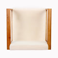 Patio Dining Chairs Set Of 2 Teak Beige Acacia Wood