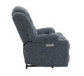 Blue Power Lift Recliner With Heating And Massage Blue Chenille Power Remote Metal Primary Living Space Tight Back Push Button Pillow Top Arms Chenille