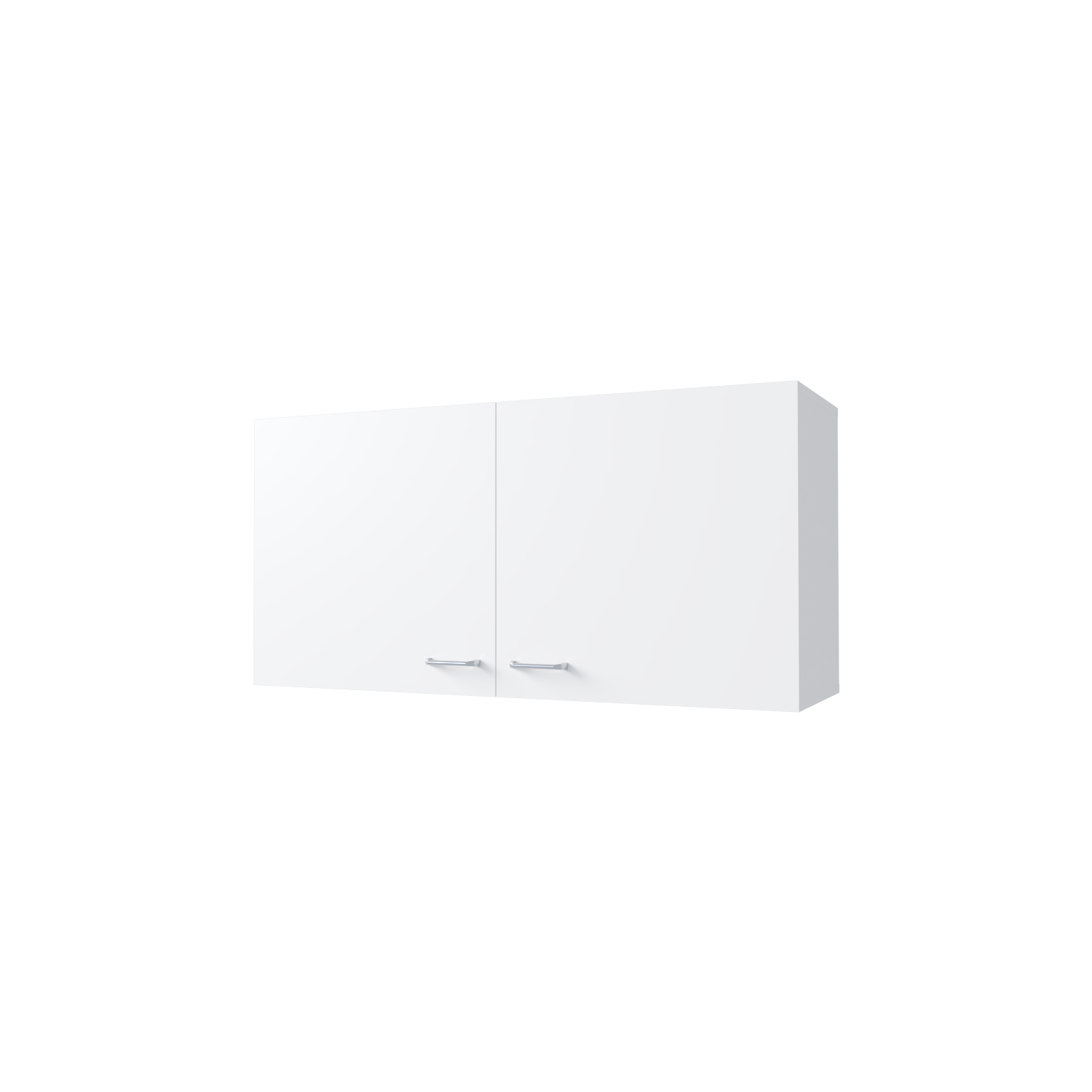 Oklahoma Wall Cabinet In Melamine, Two Doors White Kitchen Contemporary,Modern Pine Particle Board Shelves Included Melamine