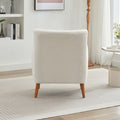 Mirod Modern Wing Back Lounge Chair Stylish Design, Soft Fabric, Solid Wood Legs, Easy Assembly, Durable Frame Beige Boucle