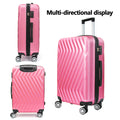 Hardside Lightweight Luggage Featuring 4 Spinning Wheel Robust Abs And Secure Tsa Lock Luggage Set 3 Pieces 20 24 28 Inches Women And Men Pink Abs