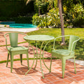 Lourdes 3 Pc Kd Metal Set Green Iron