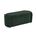 Coolmore Storage Ottoman,Bedroom End Bench,Upholstered Fabric Storage Ottoman With Safety Hinge, Entryway Padded Footstool, Ottoman Bench For Living Room & Bedroom Emerald Emerald Foam Velvet