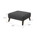 Browning Gray Square Ottoman Gray Foam Engineered Wood