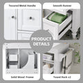 30'' Bathroom Vanity With Top Sink, Modern Bathroom Storage Cabinet With 2 Drawers And A Tip Out Drawer, Single Sink Bathroom Vanity Same As Sw000143Aak White Bathroom Modern Solid Wood Mdf Resin