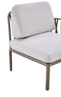 Patio Indoor Outdoor Garden Single Sofa Armchairs Plastic With Soft Cushion Weather Waterproof Chair Sectional Furniture For Balcony Garden Pool Lawn Backyard Morden Design Sitting Room 2 Single Sofa White Fabric Plastic
