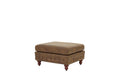 1Pc Cocktail Ottoman Dark Coffee Tufted Wooden Legs Living Room Furniture Dark Coffee Faux Leather Wood Primary Living Space Solid Contemporary,Luxury,Traditional Rubberwood Rectangle Nailhead Trim