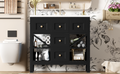 36'' Bathroom Vanity With Resin Sink Combo, Solid Wood Frame Bathroom Storage Cabinet, Freestanding Vanity Set With 5 Drawers& Soft Closing Doors Same As N710S136001B Black Bathroom Solid Wood Mdf Resin