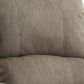 Grey Polished Recliner With Pillow Top Arm Grey Microfiber Manual Handle Metal Primary Living Space Tight Back Handle Pillow Top Arms Fabric Metal