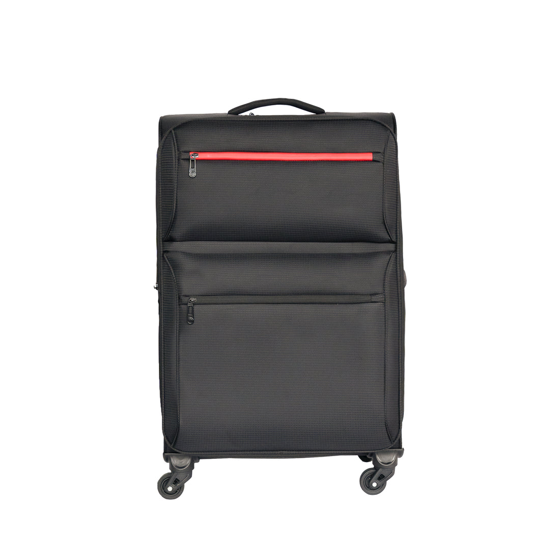 Softside Luggage Expandable 3 Piece Set Suitcase Upright Spinner Softshell Lightweight Luggage Travel Set 20Inch 24Inch 28Inch Black Fabric Plastic