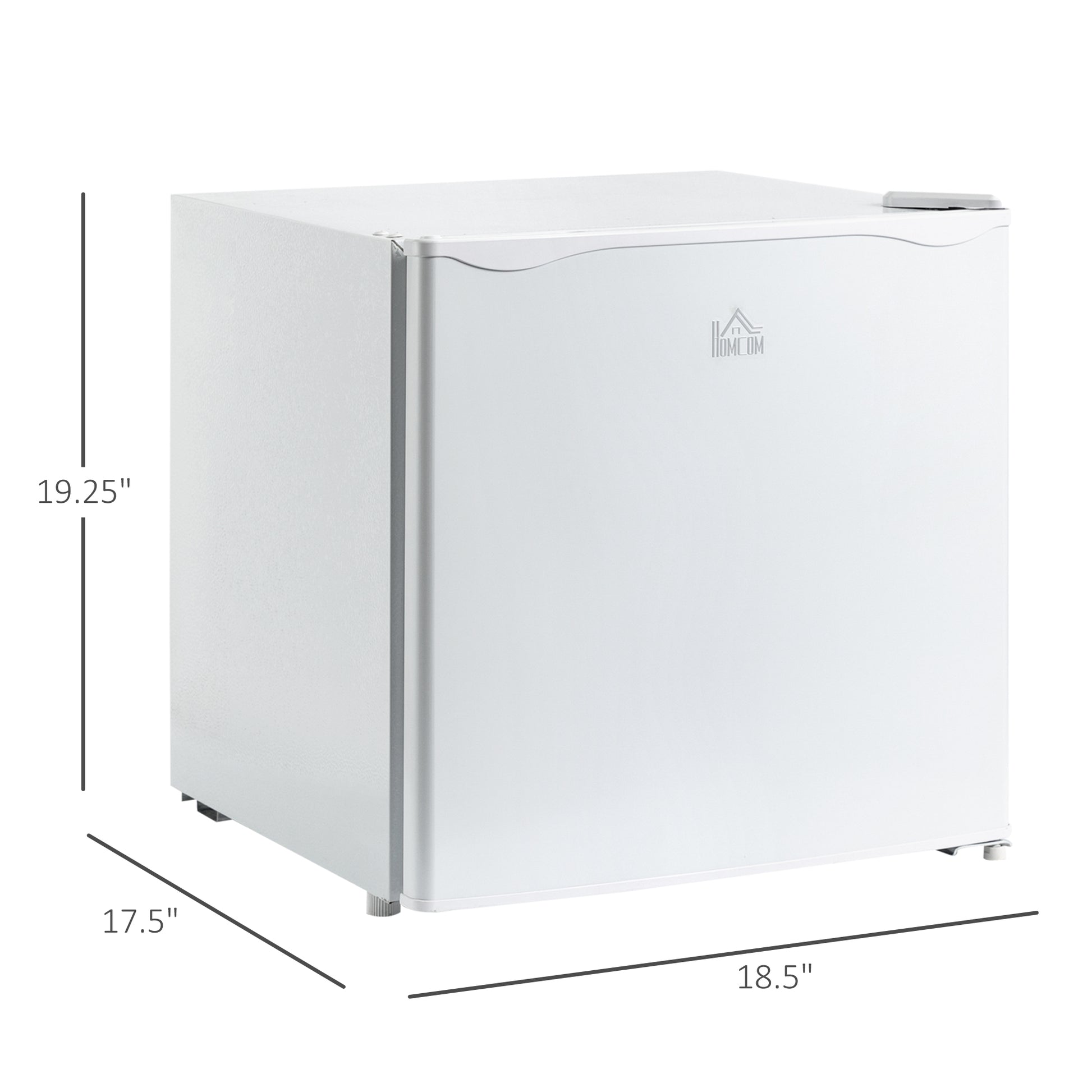 Homcom Mini Freezer Countertop, 1.1 Cu.Ft Compact Upright Freezer With Removable Shelves, Reversible Door For Home, Dorm, Apartment And Office, White White Steel