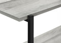 Accent Table, Console, Entryway, Narrow, Sofa, Living Room, Bedroom, Grey Laminate, Black Metal, Contemporary, Modern Grey Particle Board