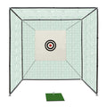 10X10X10Ft Golf Practice Net Cage W Metal Frame Hitting Net Kit Indoor Outdoor Balls Sports Black Metal