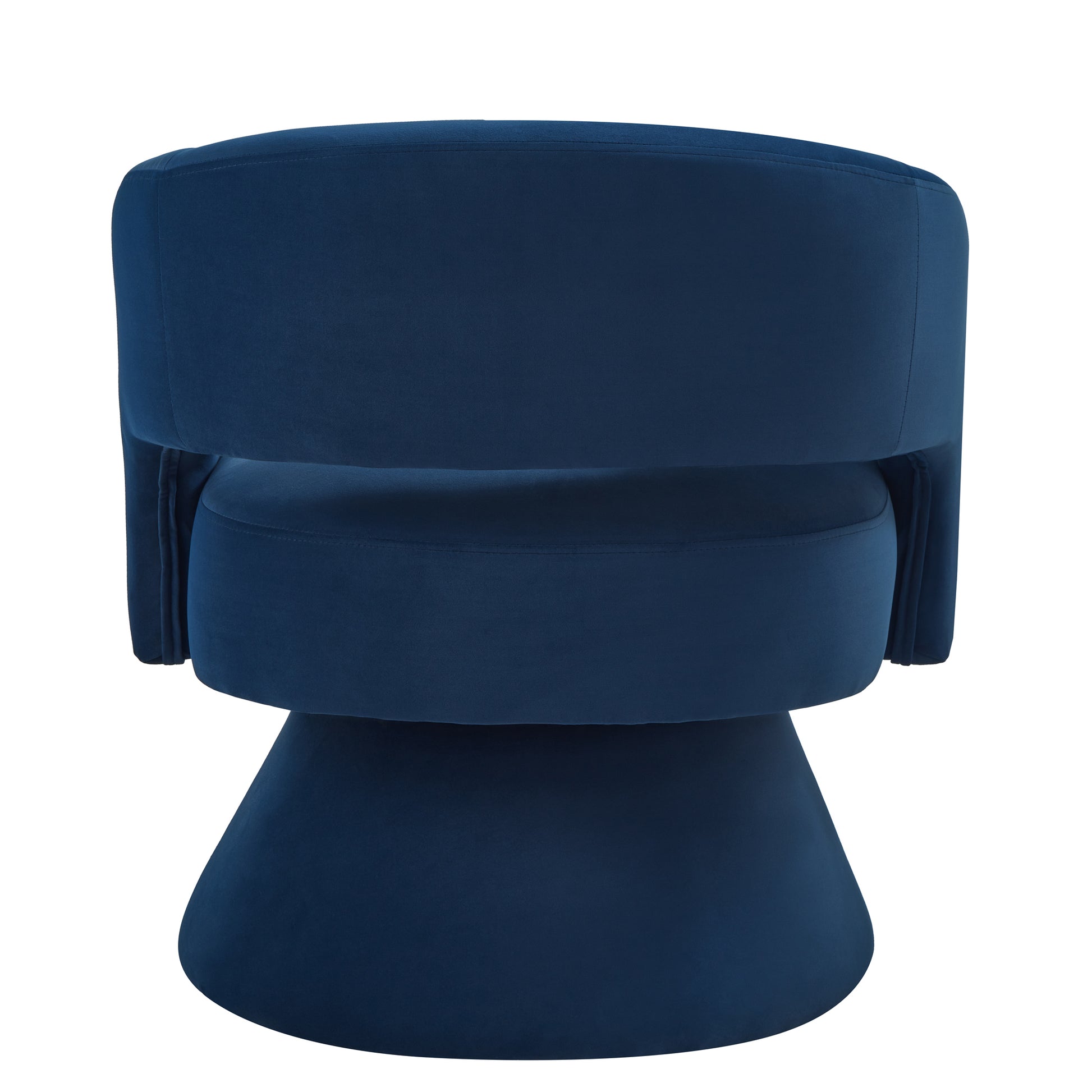 Modern Swivel Barrel Chair, Upholstered Velvet Round Accent Chairs,360 Degree Comfy Swivel Chair With Open Backrest, Single Chair Armchair For Living Room Bedroom, Homerest,Navy Navy Primary Living Space American Design,Contemporary,Luxury,Mid Century