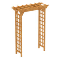 Wooden Arbor, Wedding Arch For Ceremony, Wood Trellis For Plant Climbing, Christmas Decor Pergola For Garden Backyard Yellow Solid Wood