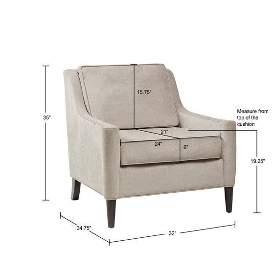 Windsor Lounge Beige Solid Wood