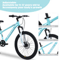 Mountain Bike,24 Inch Mtb For Boys And Girls Age 9 12 Years,Multiple Colors Cyan Steel