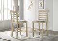 Beautiful Cream Color Counter Height 5Pc Dining Set Pub Height Square Dining Table Cream Upholstered Chair Dining Room Set Wooden Wood Dining Room Fixed Table Square Dining Table With Chair Wood