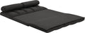 2 Seater Contemporary Foldable Sofa Bed Trifold Foam Mattress Sleeper Chair With Tufted Seat Backrest Convertible Couch W Pillows Grey 1Pc Grey Polyester Primary Living Space Cushion Back Traditional Foam Wood