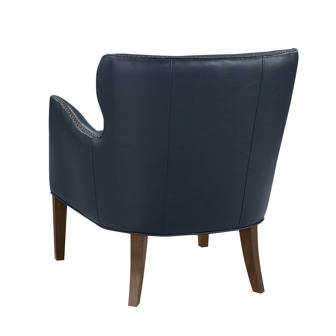 Daniela Midnight Blue High Leg Slope Arm Chair Blue Foam Faux Leather