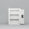 Digital Wall Hidden Safe Flat, Electronic, Steel, Keypad, Home Or Business Heavy Duty Wall Mount Safe For Protect Money, Jewelry, Passports Storage Off White Steel