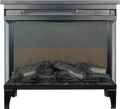 24 Inch Three Sided Glass Electric Fireplace With Feet Powder Coated Electric Antique Black Vent Free Primary Living Space Yes Insert Tempered Glass Sheet Metal Electric